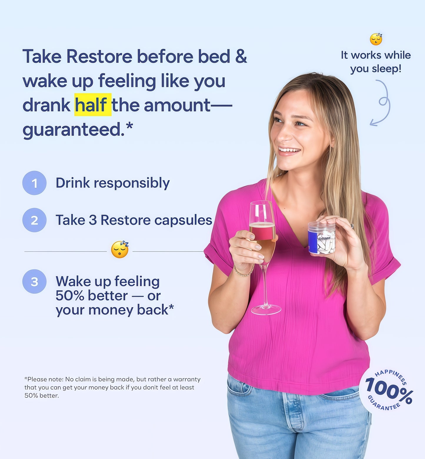 Restore | Supplement with DHM + L-Cysteine | Feel Better After Drinking & Support Your Liver